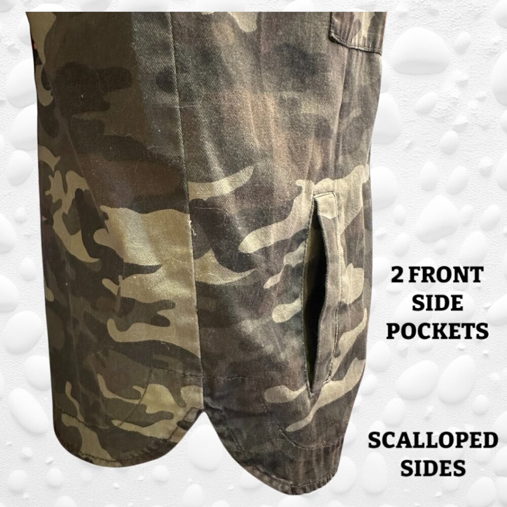 🧥 **Rolling Stones 1978 Tour Army Camo Embroidered Rock Concert Jacket** 🧥 - Picture 10 of 11